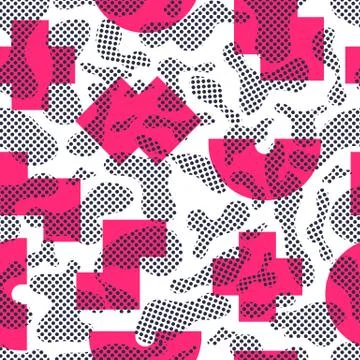 Color seamless pattern modern bold Stock Illustration