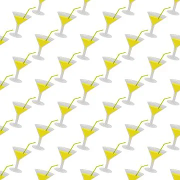 Color seamless pattern of various summer elements. Stock Illustration