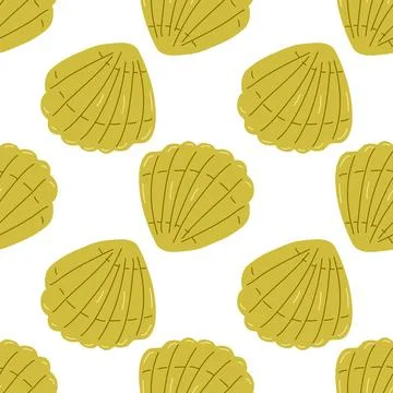 Color seamless pattern of various summer elements. Illustrazione stock