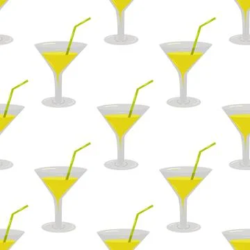 Color seamless pattern of various summer elements. Illustrazione stock