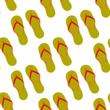 Color seamless pattern of various summer elements. 库存插图