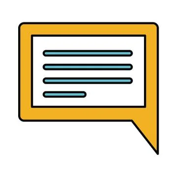 Color sections silhouette of rectangular dialogue in closeup 库存插图
