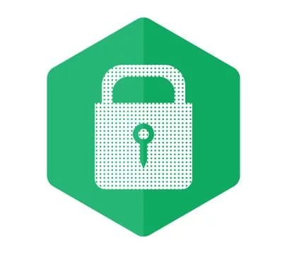 Color security icon with vector Stock Illustration