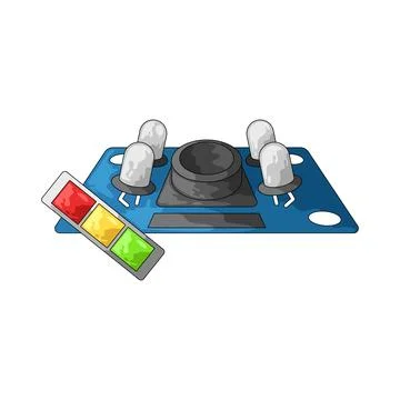Color sensor illustration Illustrazione stock