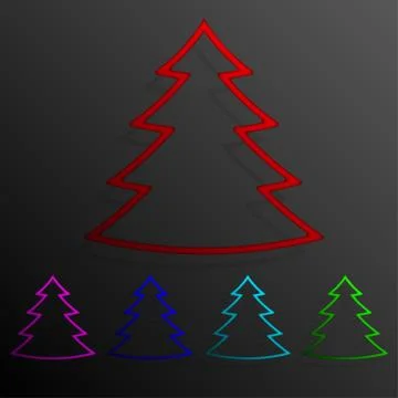 Color set tree banners frame template for design. Stock-Illustration