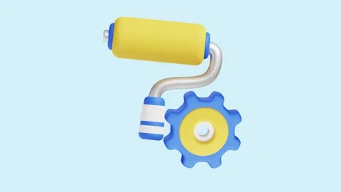 Color setting animated 3d icon. Stock Footage 289453554