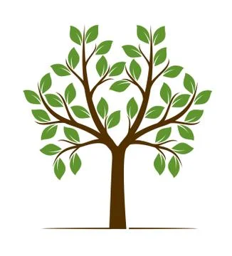 Color shape of Tree. Vector Illustration. Stock Illustration