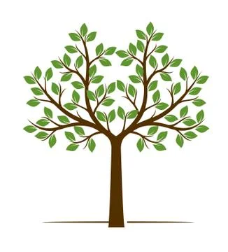 Color shape of Tree. Vector Illustration. Illustrazione stock