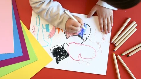 Color on sheets of paper Stock Footage 104824015