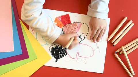 Color on sheets of paper Stock Footage 104824139