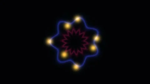 Color shifting mandala vortex creates dynamic visual Stock Footage 342349766