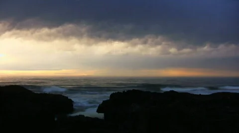 Color Shifting Sunset - Timelapse Stock Footage 515202