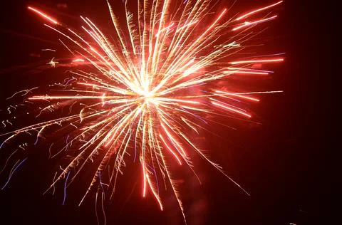Color shining firework show background Foto stock