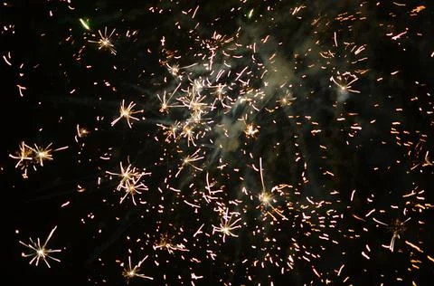 Color shining firework show background Foto stock