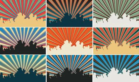Color sky Illustrazione stock