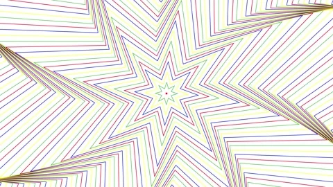 Color slim octagonal star simple flat geometric on white background loop. C.. Stock Footage 228668726