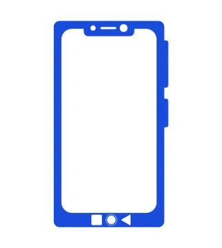 Color smartphone icon vector Stock Illustration