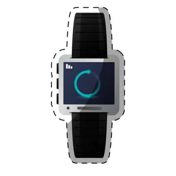 Color smartwatch loading icon image Stock Illustration