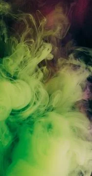 Color smog splash paint texture green purple fog Stock Illustration