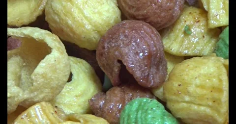 Color Snacks on a plate Stock Footage 296480692