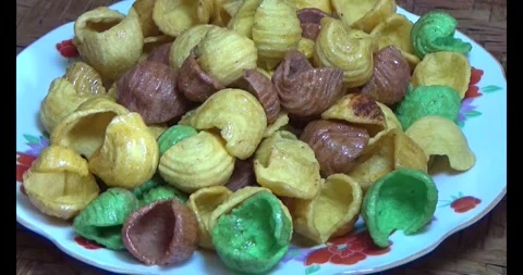 Color Snacks on a plate Stock Footage 296480727