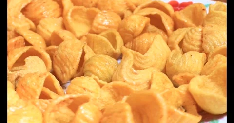 Color Snacks on a plate Stock Footage 296481145