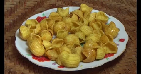 Color Snacks on a plate Video stock 296481262