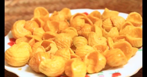 Color Snacks on a plate Stock Footage 296481525