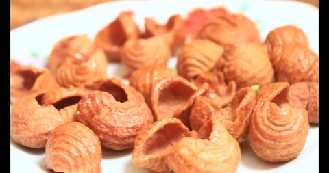 Color Snacks on a plate Stock Footage 296482176