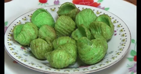 Color Snacks on a plate Video stock 296482350