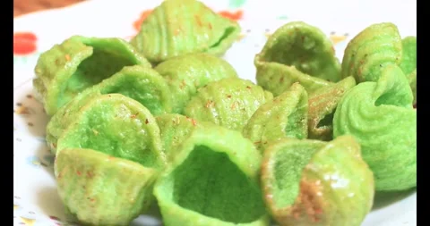 Color Snacks on a plate Video stock 296482590