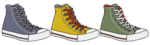 Color sneakers Stock Illustration