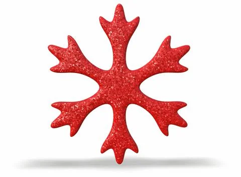 Color Snowflake on the white background 3d-rendering Illustrazione stock