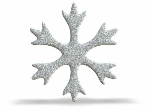 Color Snowflake on the white background 3d-rendering イラスト素材