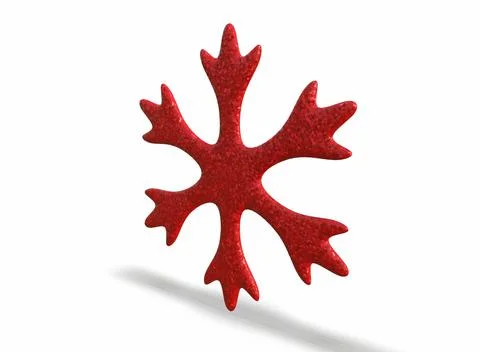 Color Snowflake on the white background 3d-rendering イラスト素材
