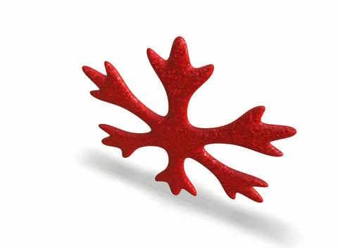 Color Snowflake on the white background 3d-rendering Иллюстрация