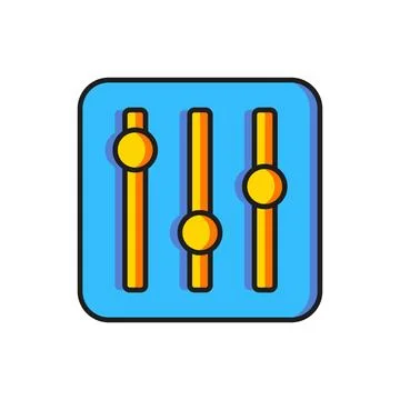 Color Sound mixer controller icon isolated on white background. Dj equipmen.. Stock Illustration