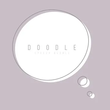 Color speech bubble in drawing style. Dialog windows with space for phrases a Stock-Illustration