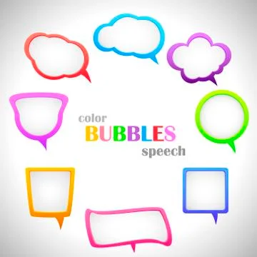 Color Speech Bubbles Stock Illustration
