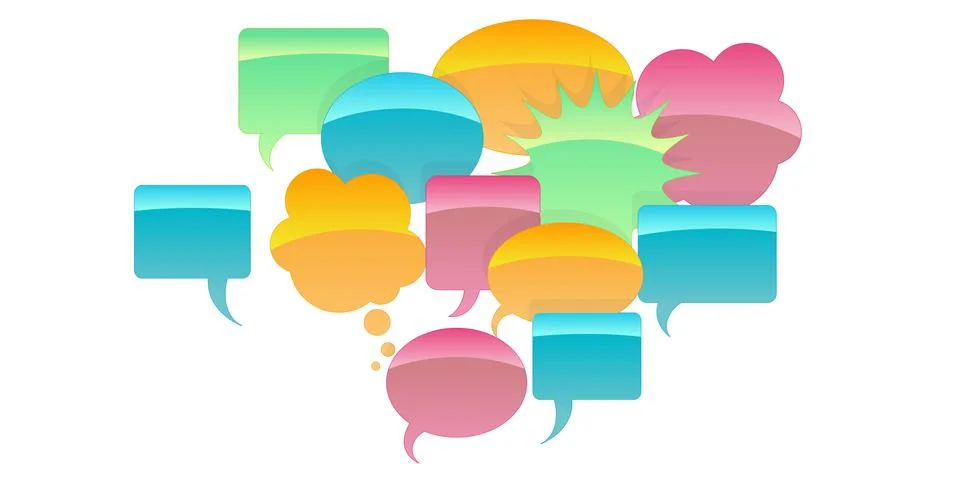 Color speech bubbles Stock Illustration