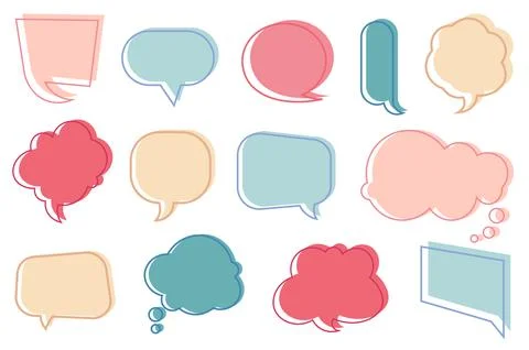 Color Speech Bubbles Stock Illustration