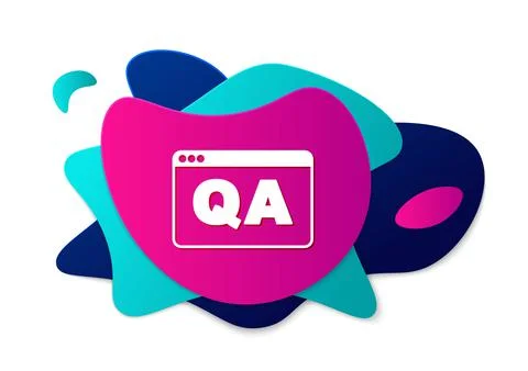 Color Speech bubbles with Question and Answer icon isolated on white background Stock Illustration