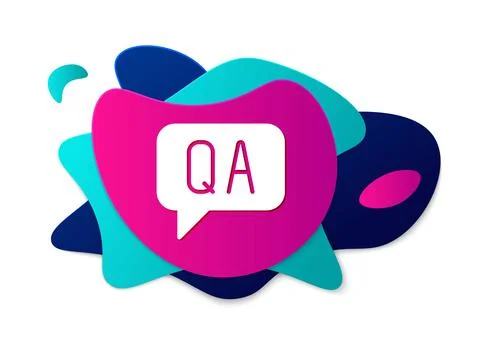 Color Speech bubbles with Question and Answer icon isolated on white background Stock Illustration