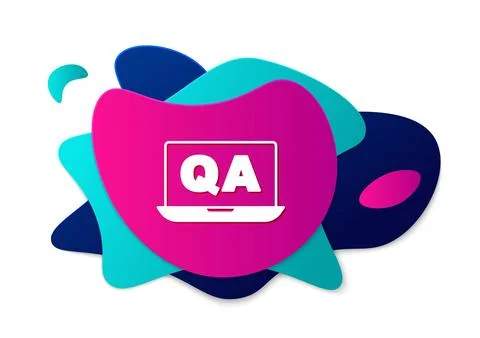Color Speech bubbles with Question and Answer icon isolated on white backgrou Stock Illustration