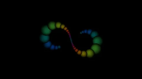 Color spheres on a black background Stock Footage 8977062
