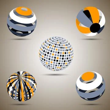 Color spheres set Stockillustratie