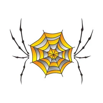 Color spiderweb art Illustrazione stock