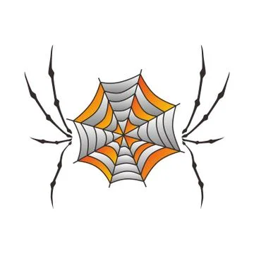 Color spiderweb art Stock Illustration