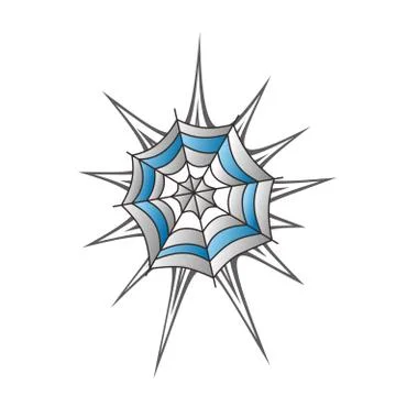Color spiderweb art Illustrazione stock