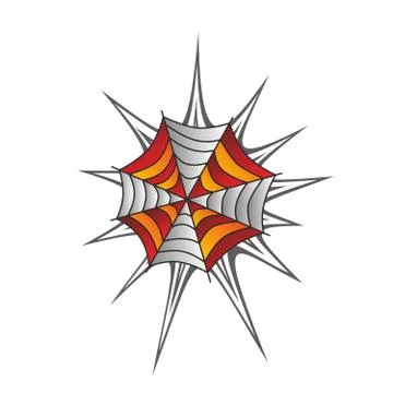 Color spiderweb art 스톡 일러스트